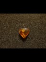 Amber pendant heart polished amber
